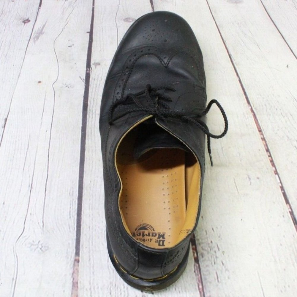 Dr Martens Brogue Black Leather Wingtips Lace up Oxford Shoes Size M 14 L 15 - Picture 6 of 9